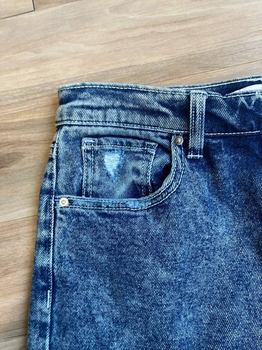 SO Dad jean super high rise jean distressed boho retro patches size 5 / 27 - Picture 13 of 17